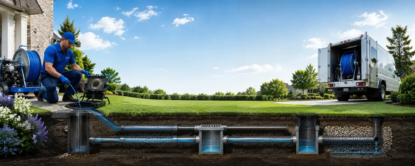 Outdoor drain cleaning information for Lahmansville, WV